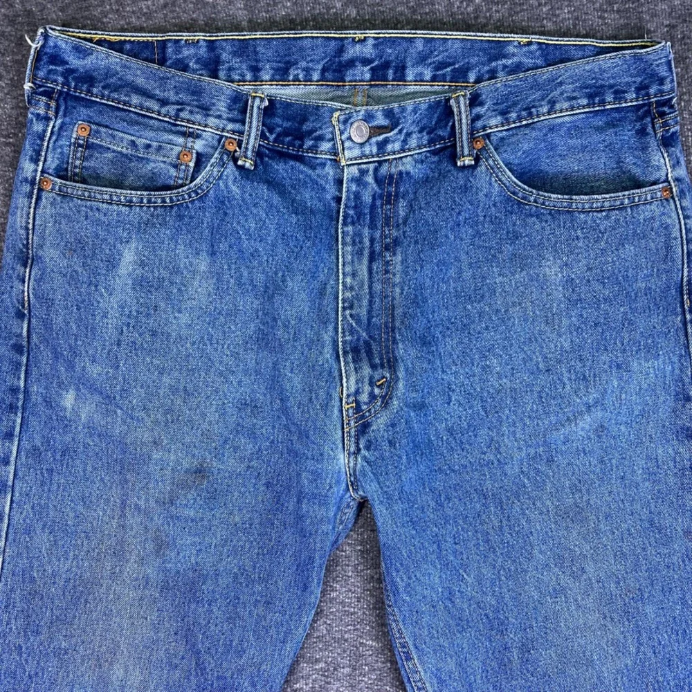 Levis 505 Jeans Mens 40x32 Blue Regular Fit‎ Straight Classic Casual Denim